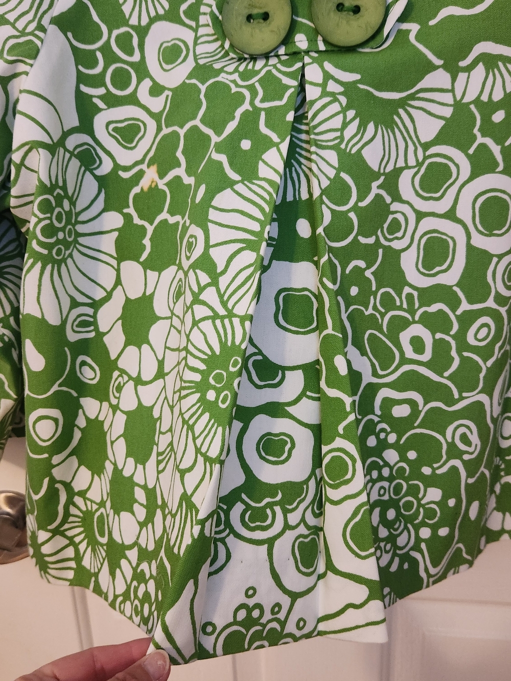 Painted Pony Women's Green & White Floral Jacket - Picture 9 of 10